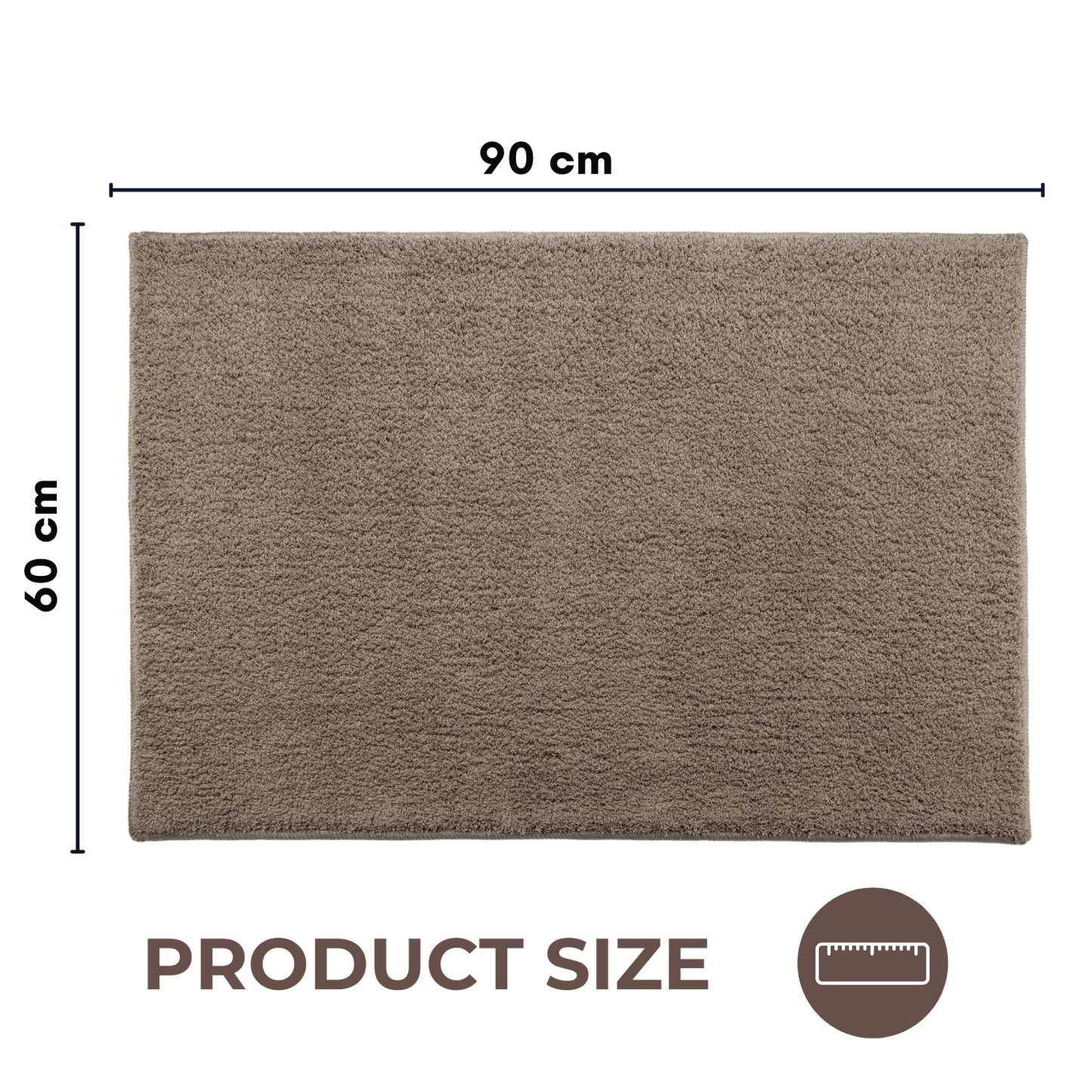 Splendor Premium Soft Bath Mat Brown, Anti-Slip & Machine Washable