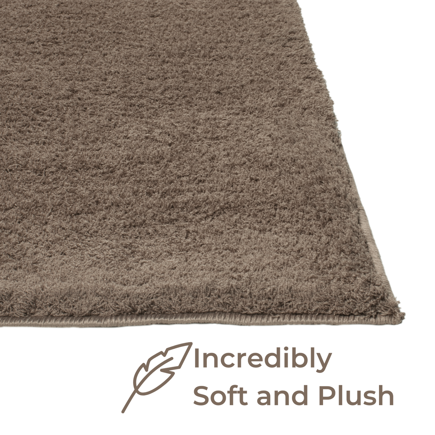 Splendor Premium Soft Bath Mat Brown, Anti-Slip & Machine Washable