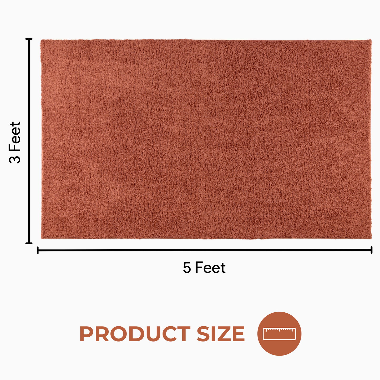 Rust Splendor Rug,Super Soft Area Rugs for Home and Office